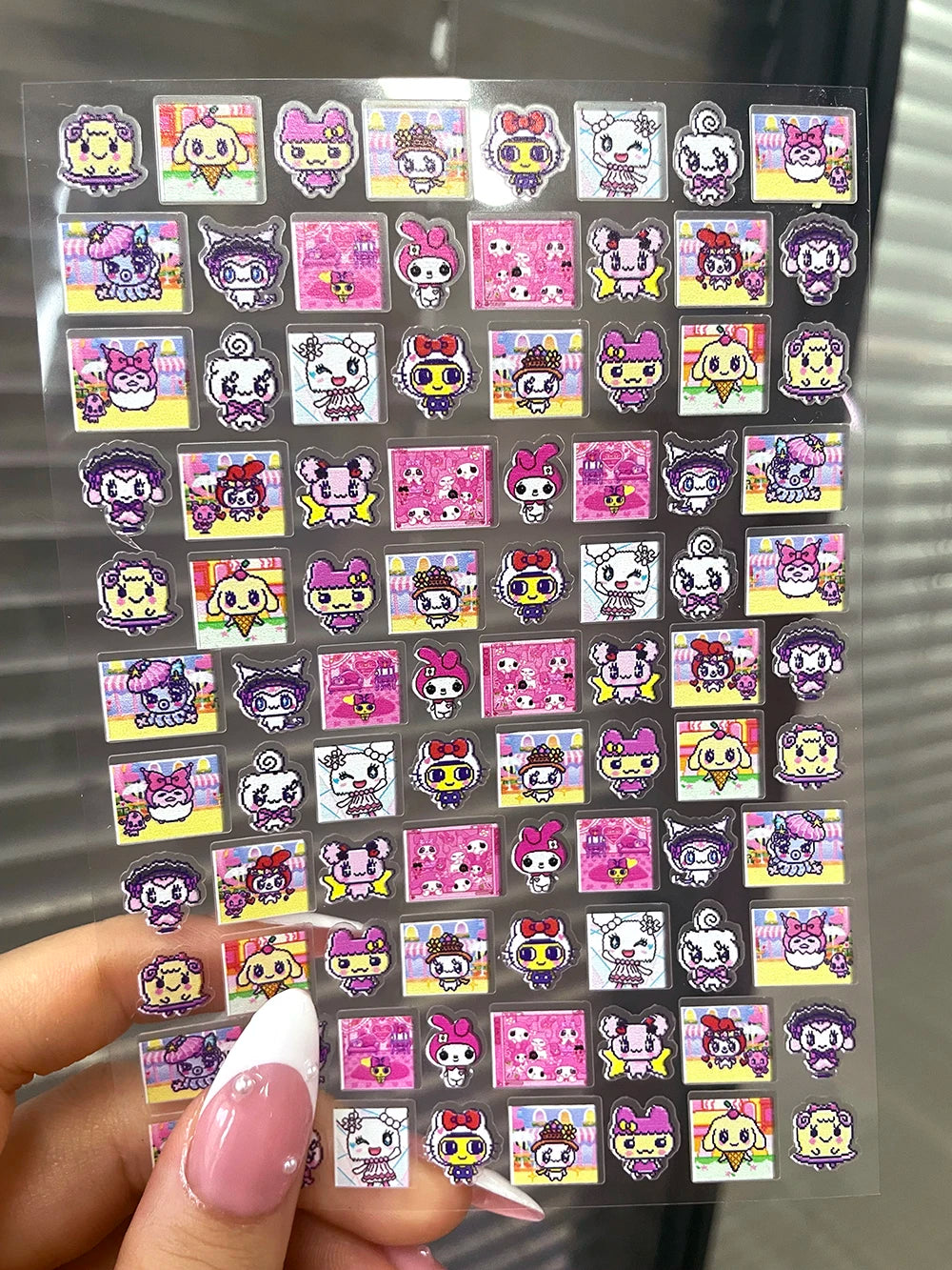 DIY 63Pcs/Piece Kawaii Nail Sticker Girl Sticker Cute Water Bottle Notebook Suitcase Diary Sticker Material Gifts Decorations