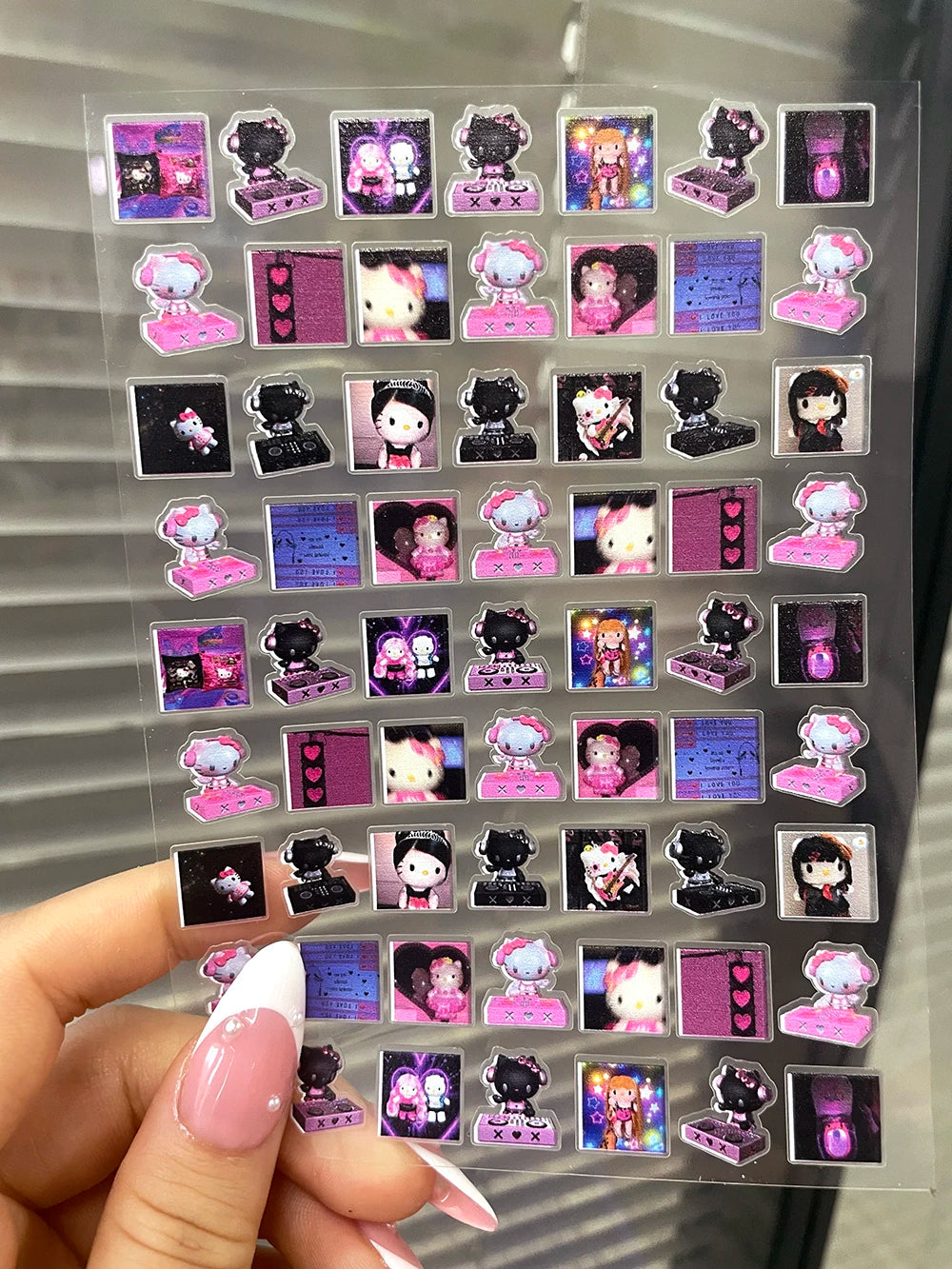 DIY 63Pcs/Piece Kawaii Nail Sticker Girl Sticker Cute Water Bottle Notebook Suitcase Diary Sticker Material Gifts Decorations