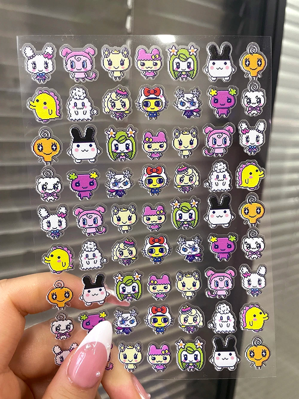 DIY 63Pcs/Piece Kawaii Nail Sticker Girl Sticker Cute Water Bottle Notebook Suitcase Diary Sticker Material Gifts Decorations