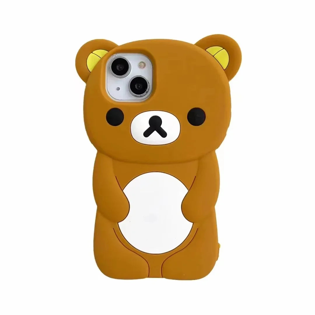 Söt Rilakkuma Björn iPhone Skal - Stöttåligt Silikon 🐻✨
