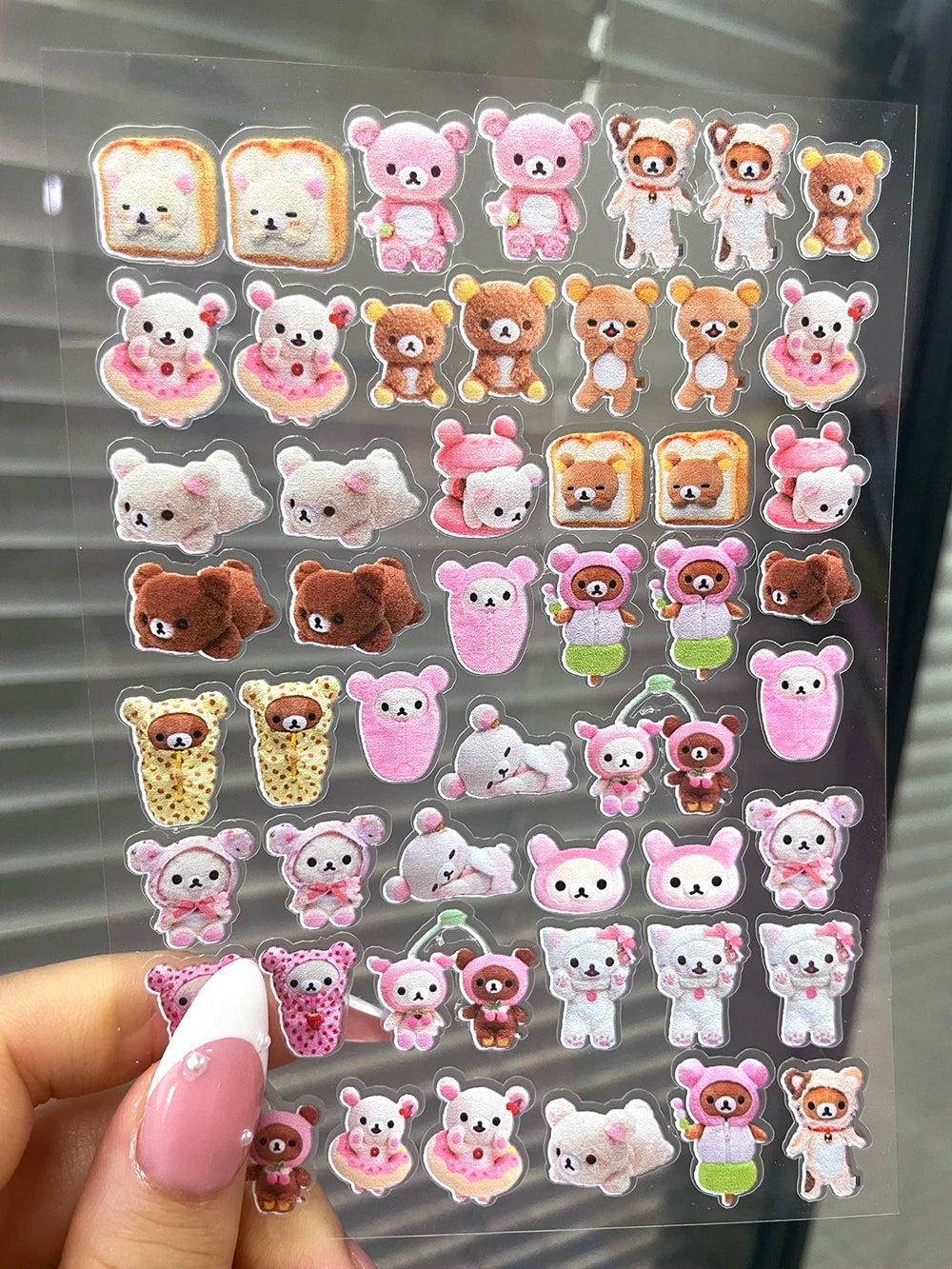 DIY 63Pcs/Piece Kawaii Nail Sticker Girl Sticker Cute Water Bottle Notebook Suitcase Diary Sticker Material Gifts Decorations