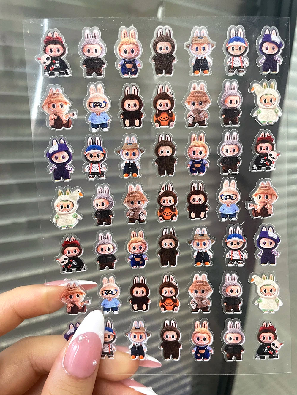 DIY 63Pcs/Piece Kawaii Nail Sticker Girl Sticker Cute Water Bottle Notebook Suitcase Diary Sticker Material Gifts Decorations