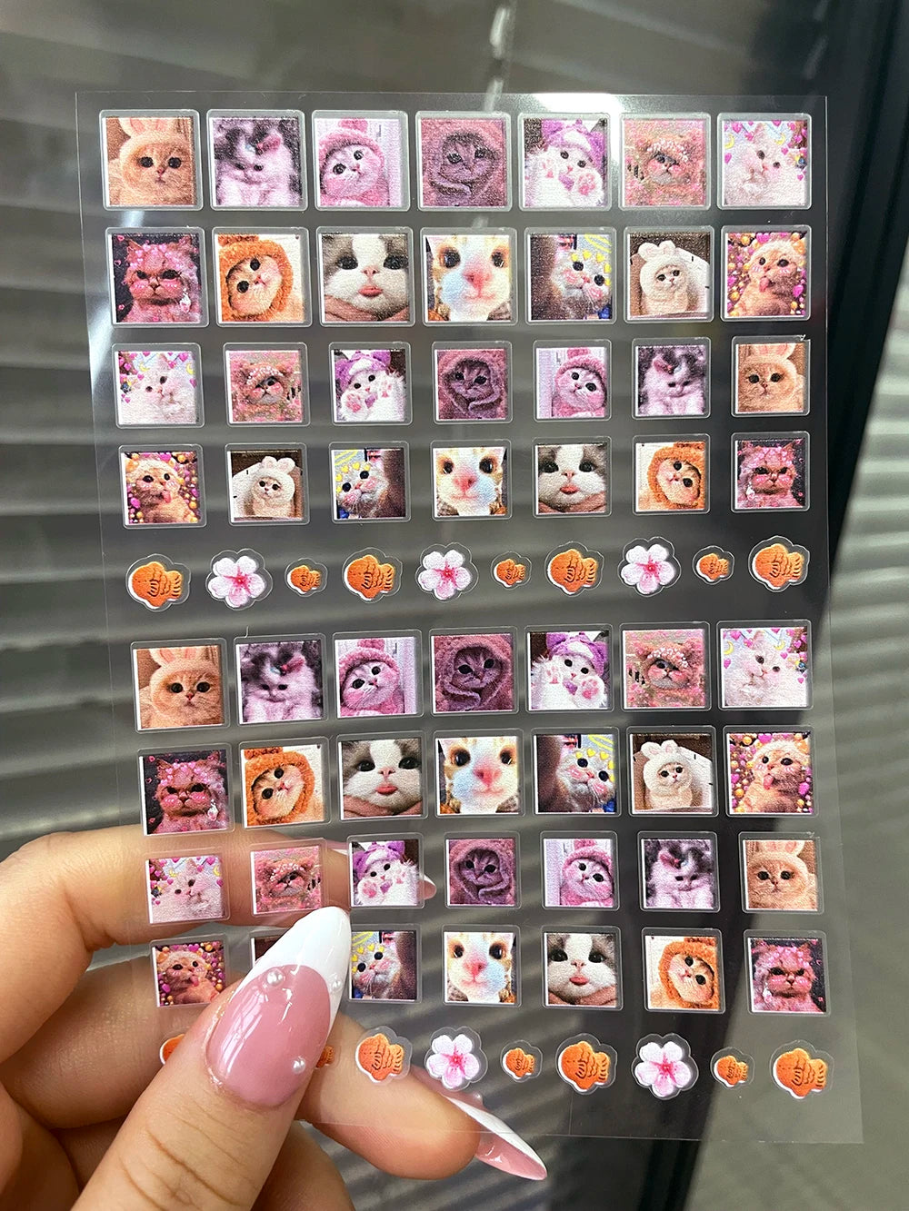 DIY 63Pcs/Piece Kawaii Nail Sticker Girl Sticker Cute Water Bottle Notebook Suitcase Diary Sticker Material Gifts Decorations