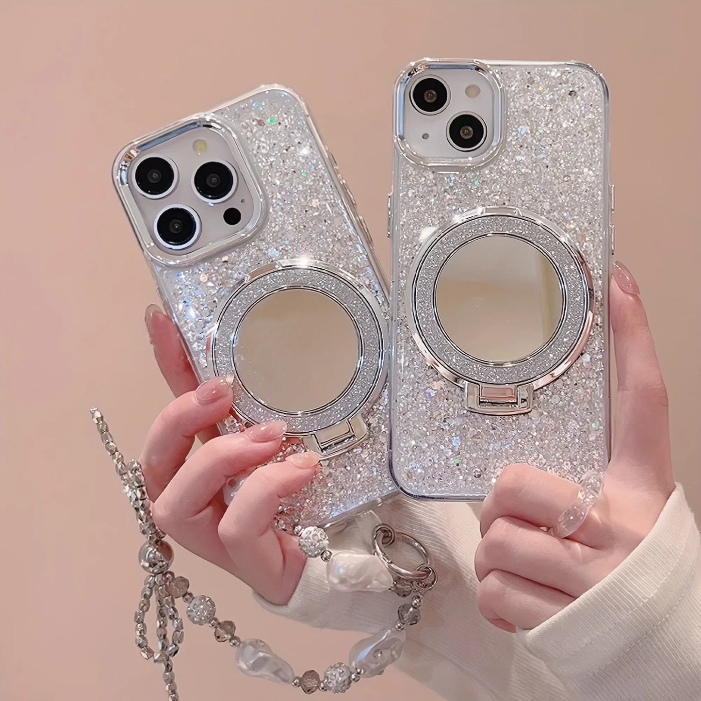 Glitter Mirror Selfie-skal 💄✨