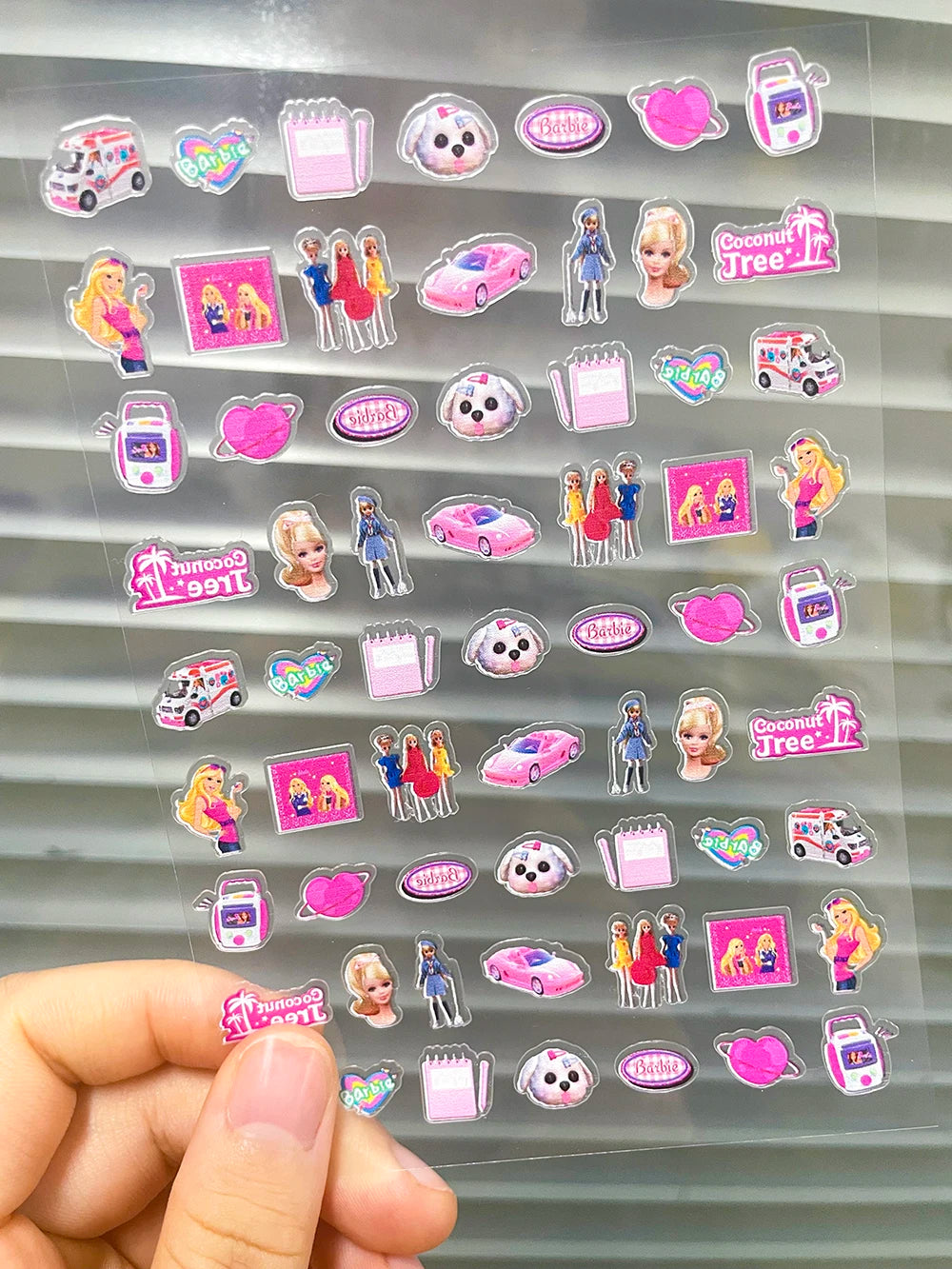 DIY 63Pcs/Piece Kawaii Nail Sticker Girl Sticker Cute Water Bottle Notebook Suitcase Diary Sticker Material Gifts Decorations