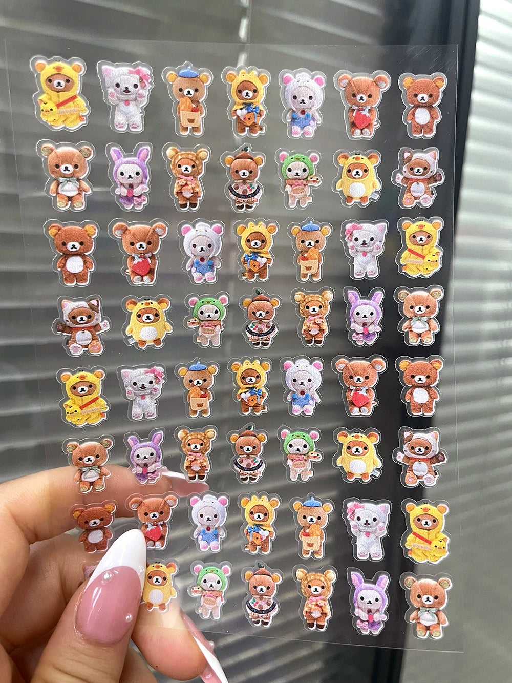 DIY 63Pcs/Piece Kawaii Nail Sticker Girl Sticker Cute Water Bottle Notebook Suitcase Diary Sticker Material Gifts Decorations