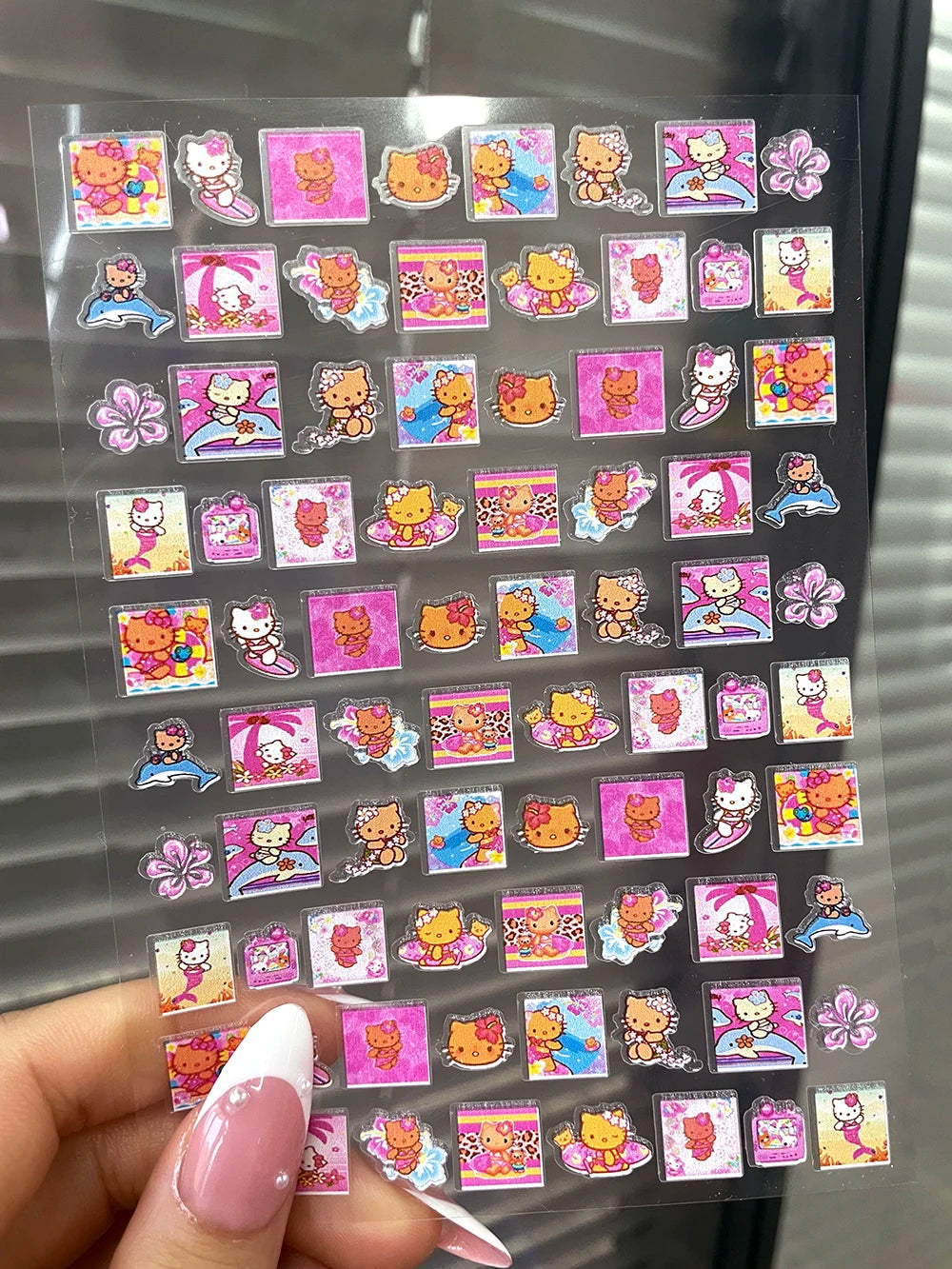DIY 63Pcs/Piece Kawaii Nail Sticker Girl Sticker Cute Water Bottle Notebook Suitcase Diary Sticker Material Gifts Decorations