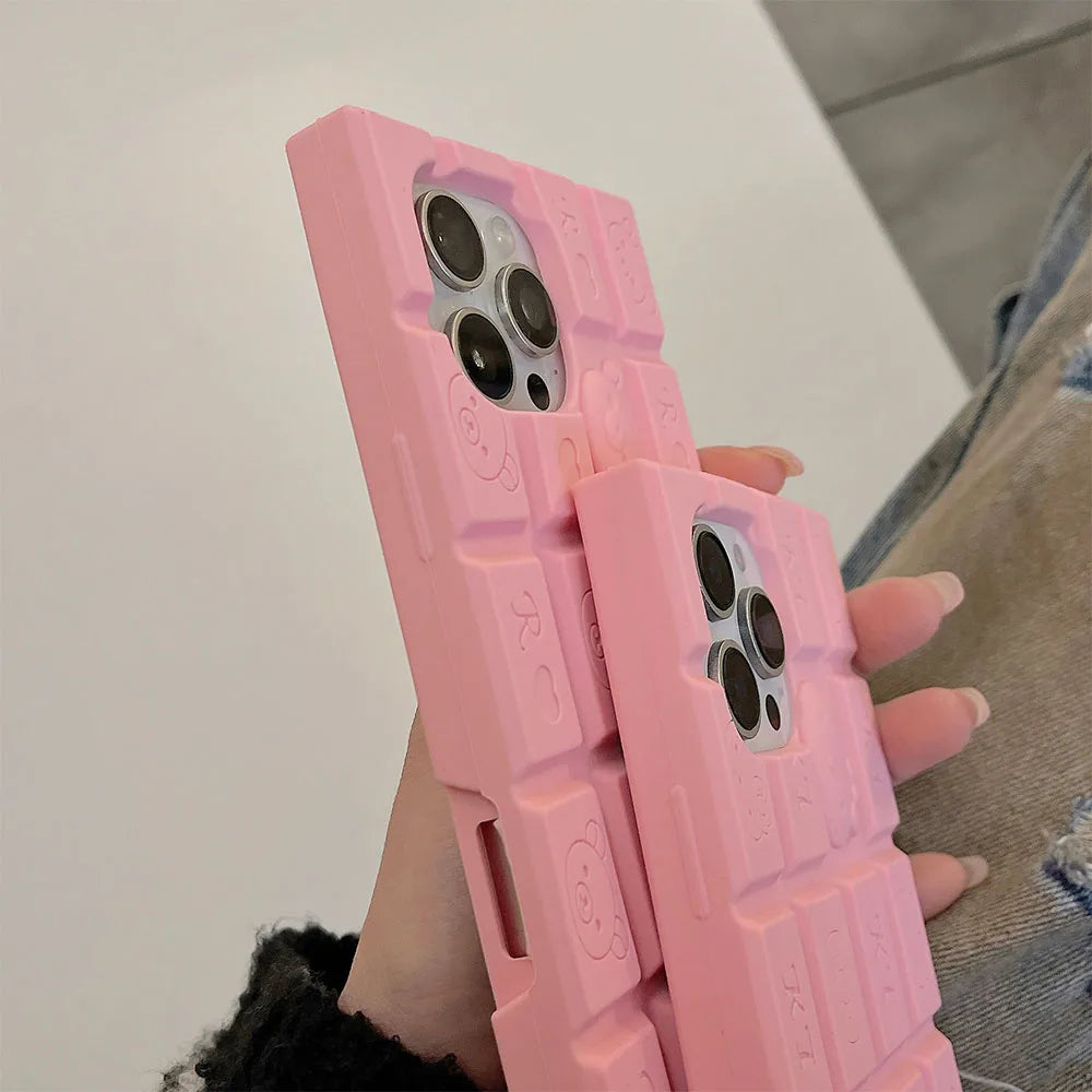 Söt Choklad-Björn iPhone Skal - 3D Kawaii Design 🐻🍫