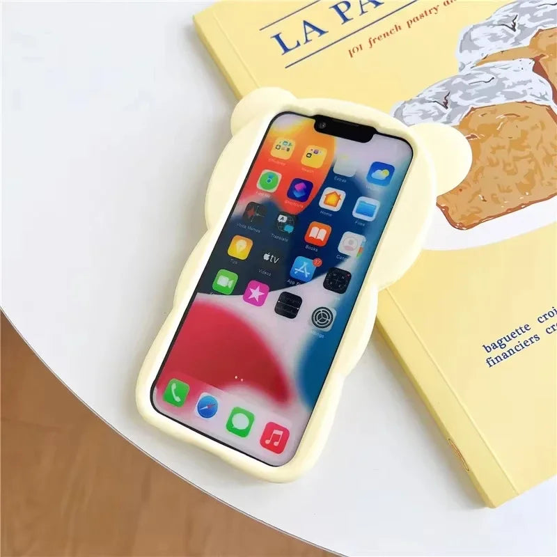 Söt Rilakkuma Björn iPhone Skal - Stöttåligt Silikon 🐻✨