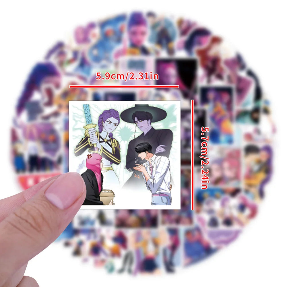 Demon Hunters Anime Stickers för Mobilskal - DIY KPop Pack ⚔️📱