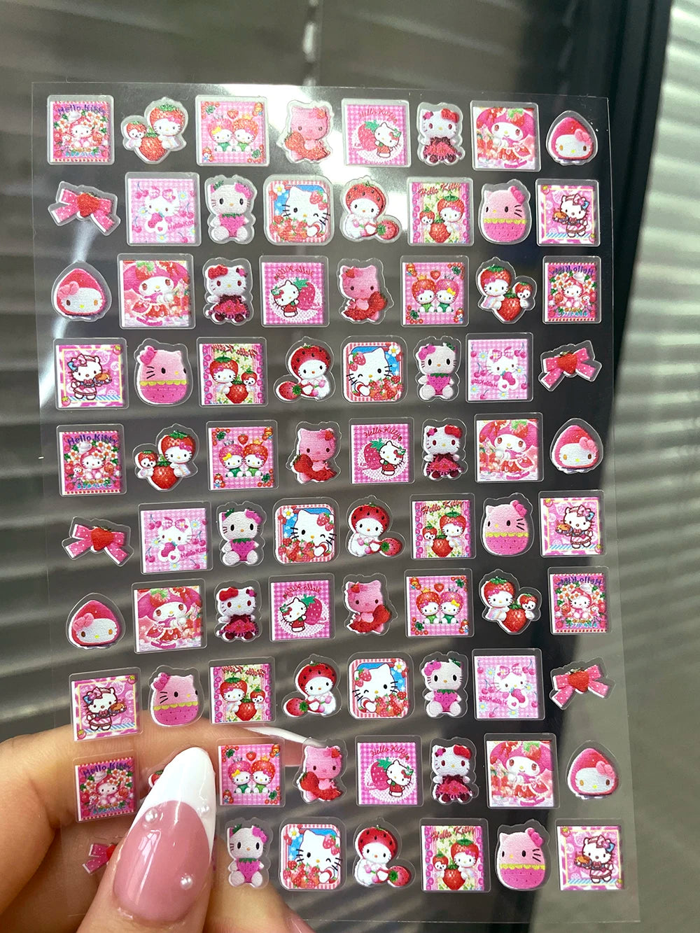 DIY 63Pcs/Piece Kawaii Nail Sticker Girl Sticker Cute Water Bottle Notebook Suitcase Diary Sticker Material Gifts Decorations