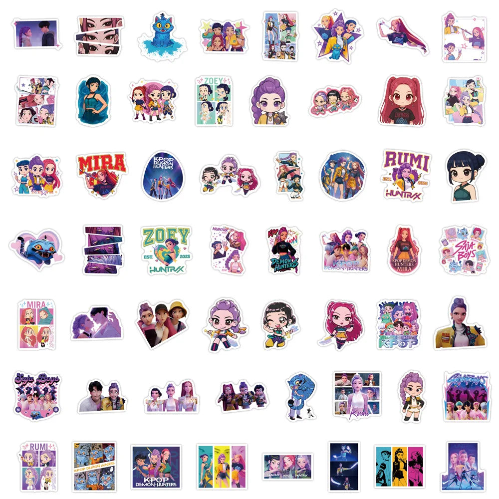 Demon Hunters Anime Stickers för Mobilskal - DIY KPop Pack ⚔️📱