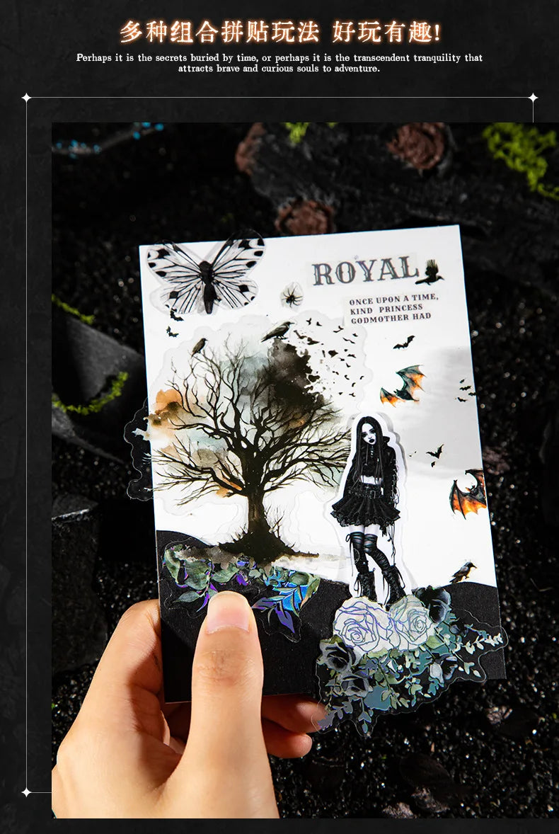 20pcs/lot Kawaii Stationery Stickers dark woods DIY Junk Journal Paper stickers Planner Decorative Mobile stickers