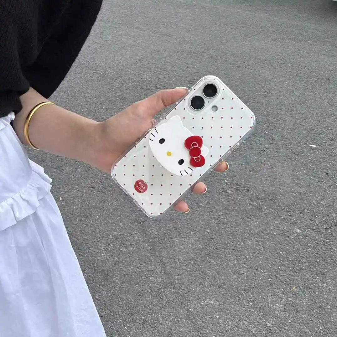 Polka Dot iPhone Skal med Kattställ 🐱