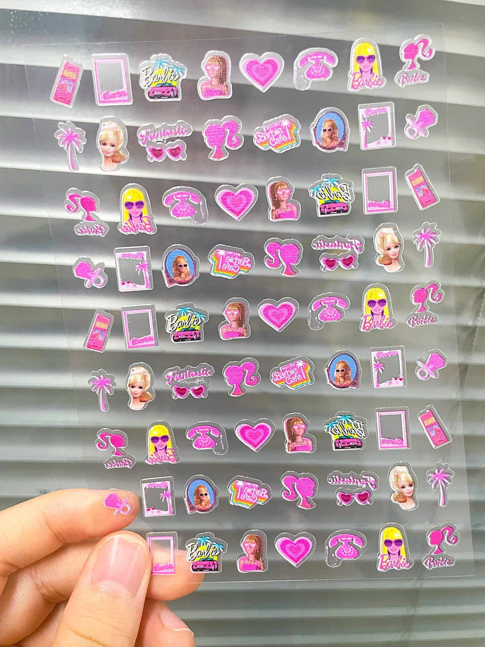DIY 63Pcs/Piece Kawaii Nail Sticker Girl Sticker Cute Water Bottle Notebook Suitcase Diary Sticker Material Gifts Decorations