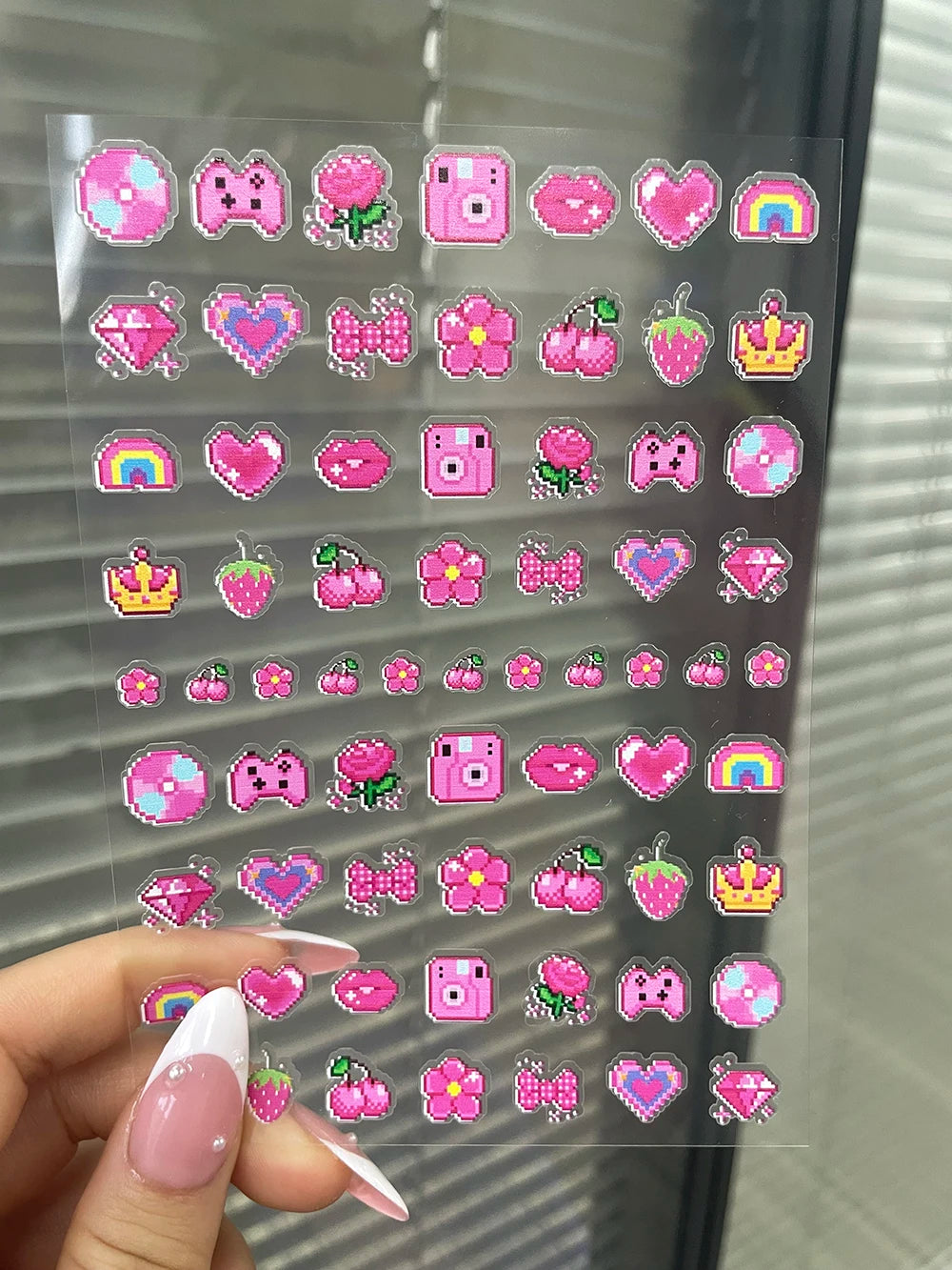 DIY 63Pcs/Piece Kawaii Nail Sticker Girl Sticker Cute Water Bottle Notebook Suitcase Diary Sticker Material Gifts Decorations