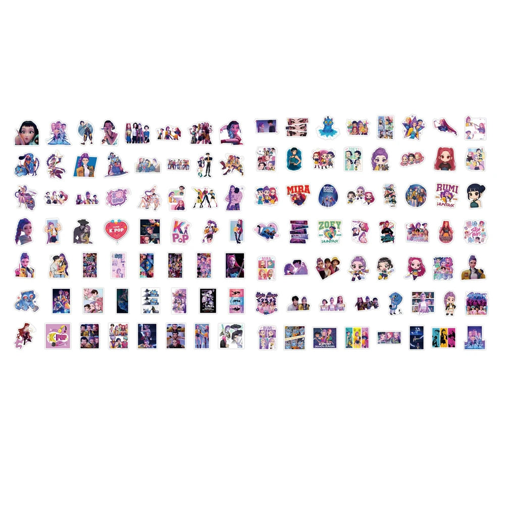Demon Hunters Anime Stickers för Mobilskal - DIY KPop Pack ⚔️📱