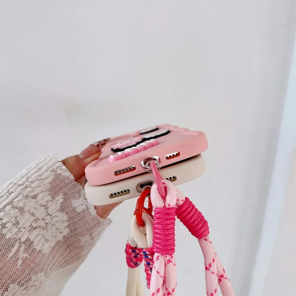 Handrem iPhone Skal - Cartoon Design 🎀