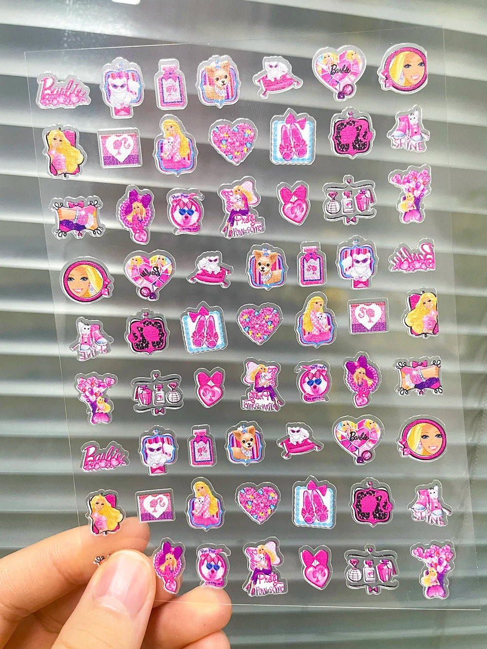 DIY 63Pcs/Piece Kawaii Nail Sticker Girl Sticker Cute Water Bottle Notebook Suitcase Diary Sticker Material Gifts Decorations