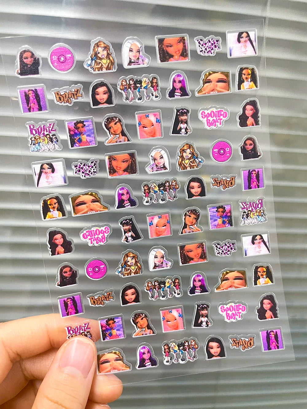 DIY 63Pcs/Piece Kawaii Nail Sticker Girl Sticker Cute Water Bottle Notebook Suitcase Diary Sticker Material Gifts Decorations