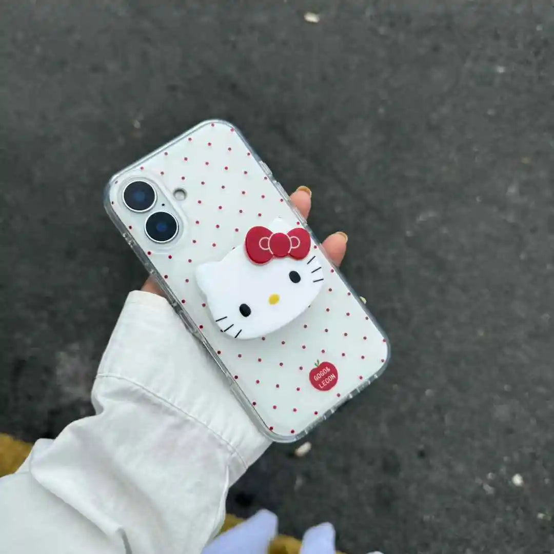 Polka Dot iPhone Skal med Kattställ 🐱