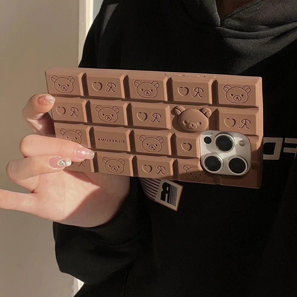 Söt Choklad-Björn iPhone Skal - 3D Kawaii Design 🐻🍫