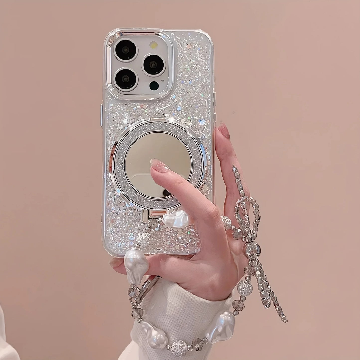 Glitter Mirror Selfie-skal 💄✨