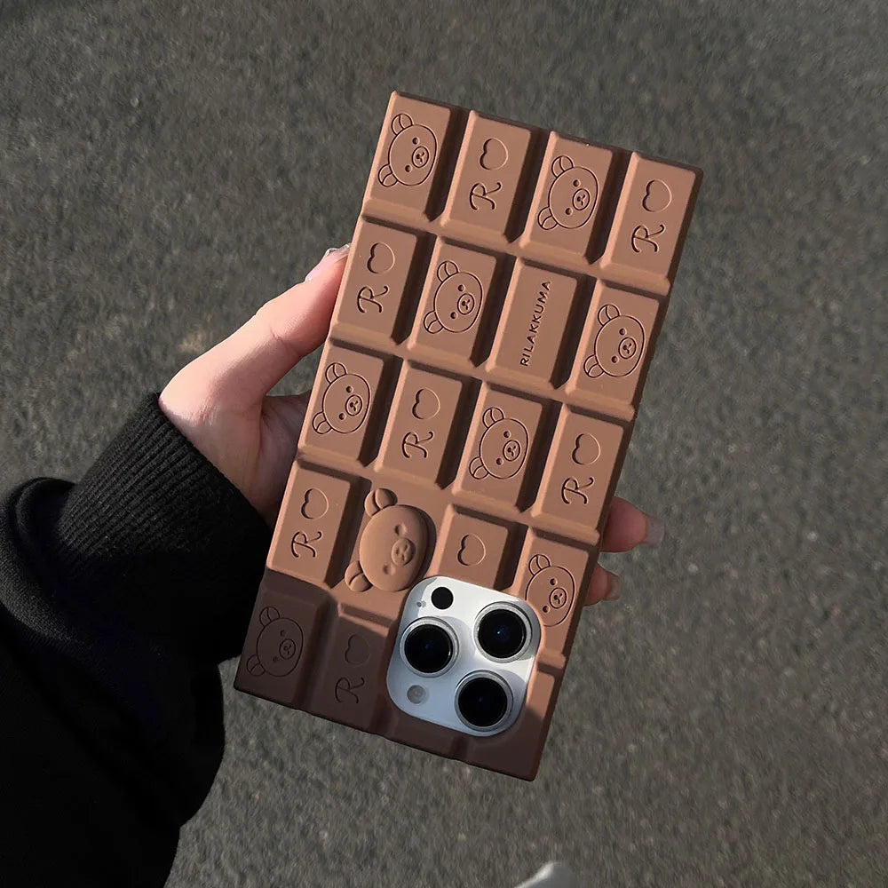 Söt Choklad-Björn iPhone Skal - 3D Kawaii Design 🐻🍫