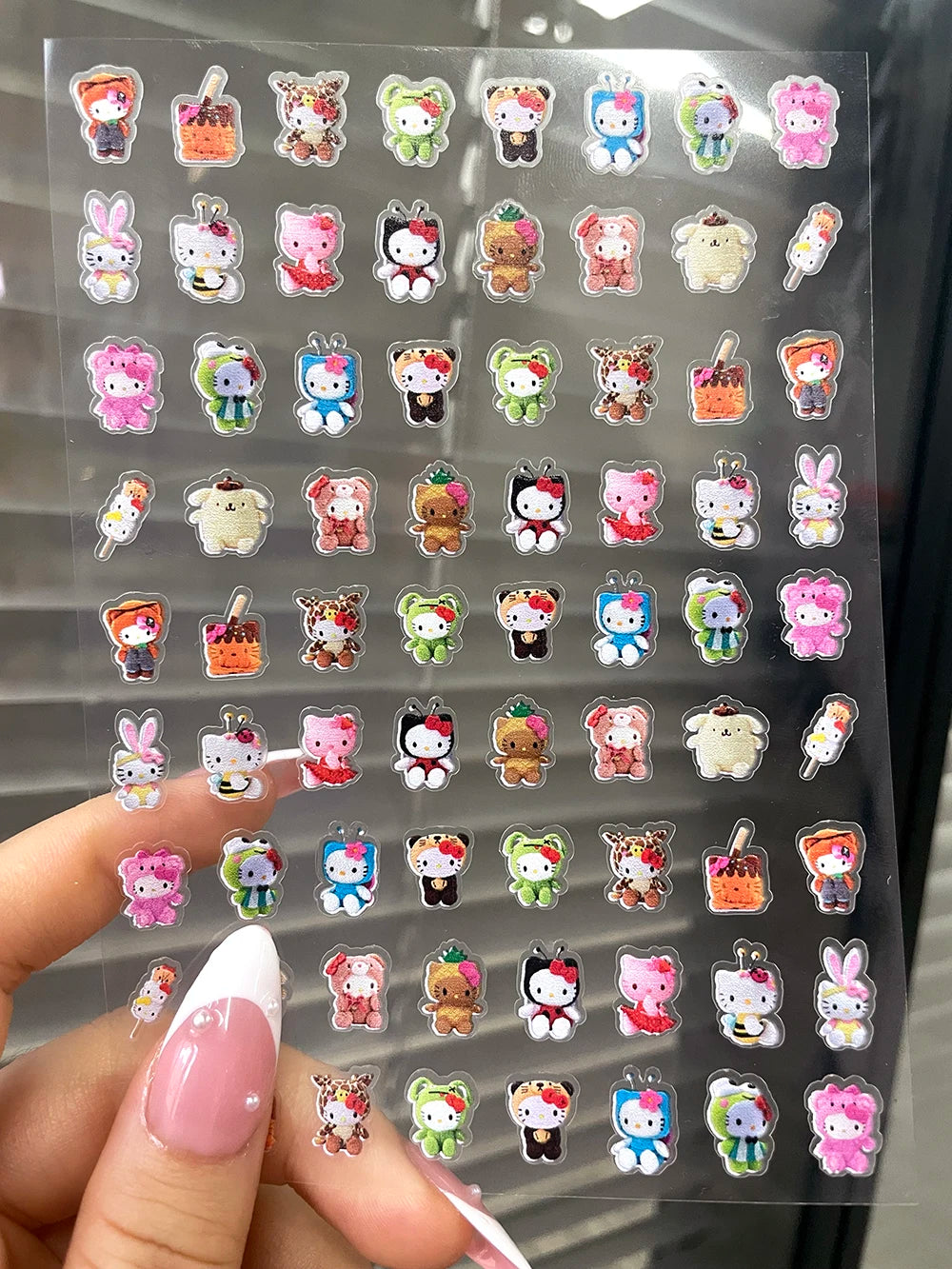 DIY 63Pcs/Piece Kawaii Nail Sticker Girl Sticker Cute Water Bottle Notebook Suitcase Diary Sticker Material Gifts Decorations