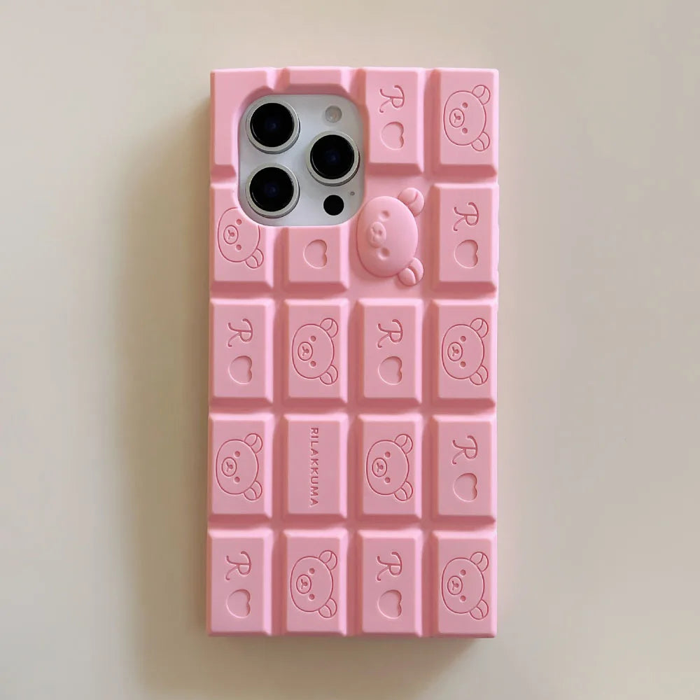 Söt Choklad-Björn iPhone Skal - 3D Kawaii Design 🐻🍫