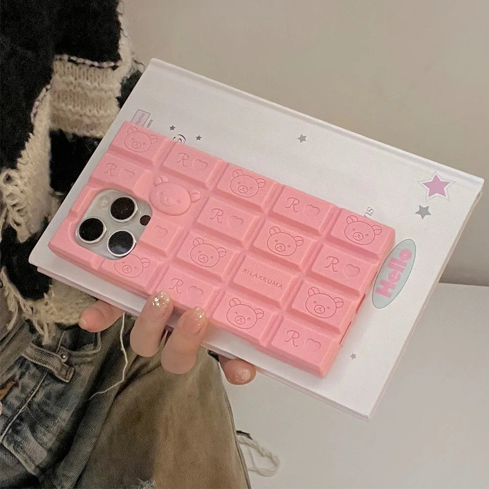 Söt Choklad-Björn iPhone Skal - 3D Kawaii Design 🐻🍫