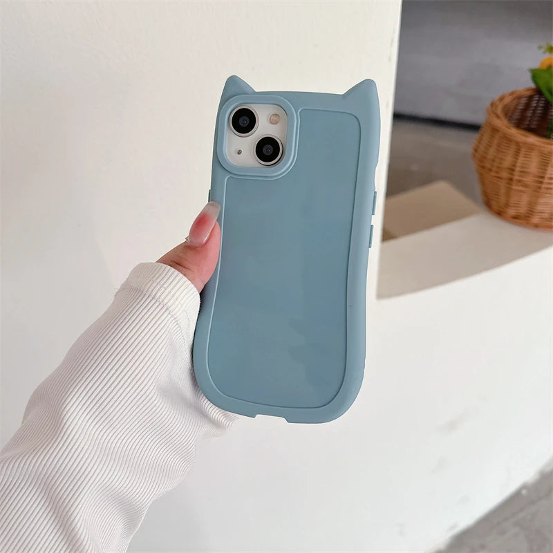 3D Kattöron iPhone Skal - Kawaii Style 🐱
