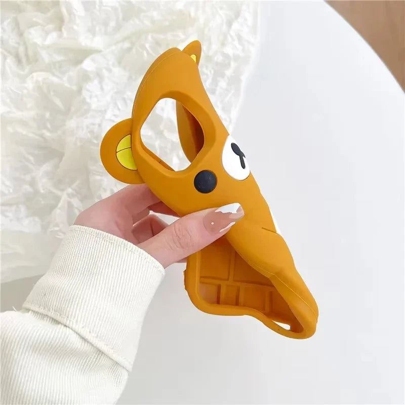 Söt Rilakkuma Björn iPhone Skal - Stöttåligt Silikon 🐻✨