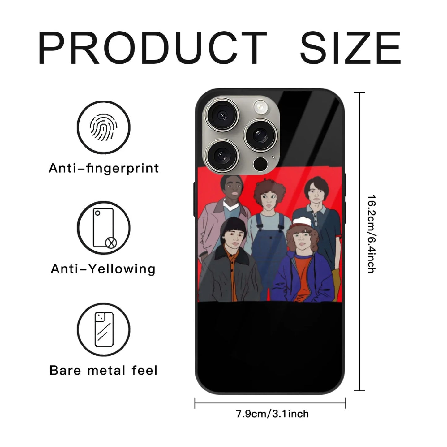 Stranger Things Gänget Mobilskal - Eleven Mike Lucas iPhone Skal