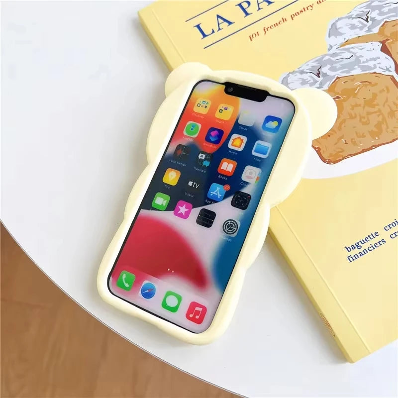 Söt Rilakkuma Björn iPhone Skal - Stöttåligt Silikon 🐻✨