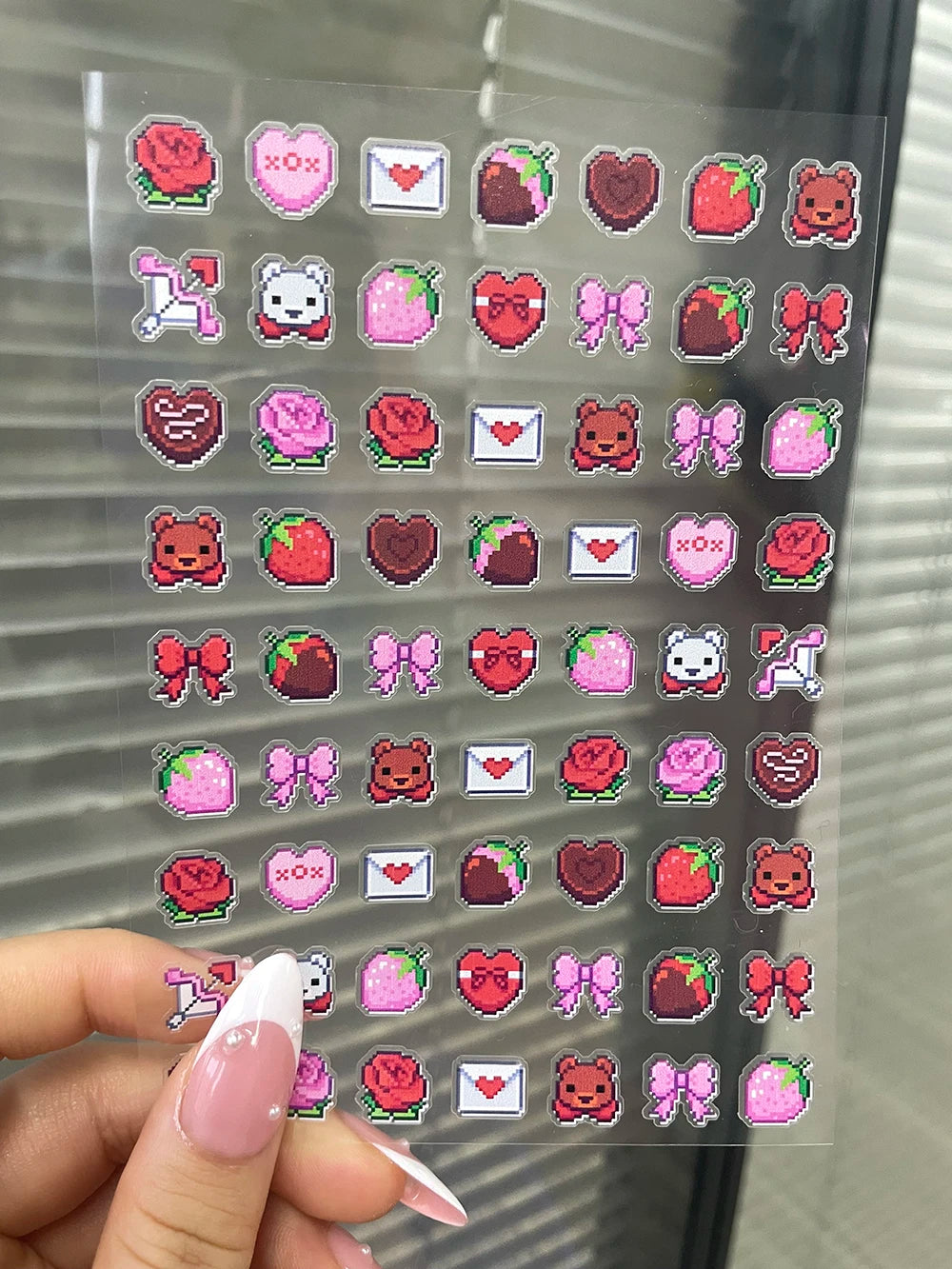 DIY 63Pcs/Piece Kawaii Nail Sticker Girl Sticker Cute Water Bottle Notebook Suitcase Diary Sticker Material Gifts Decorations