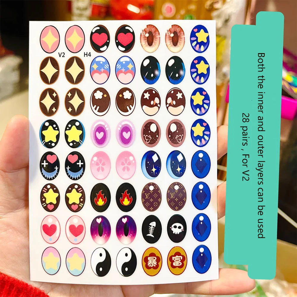 Labubu Ögon Stickers för Mobilskal - DIY Design! 👁️📱