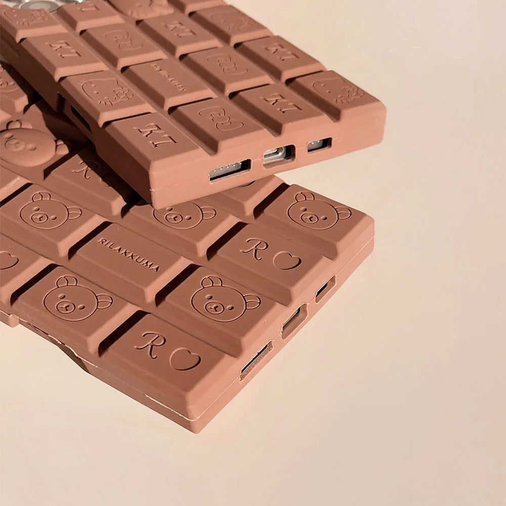 Söt Choklad-Björn iPhone Skal - 3D Kawaii Design 🐻🍫