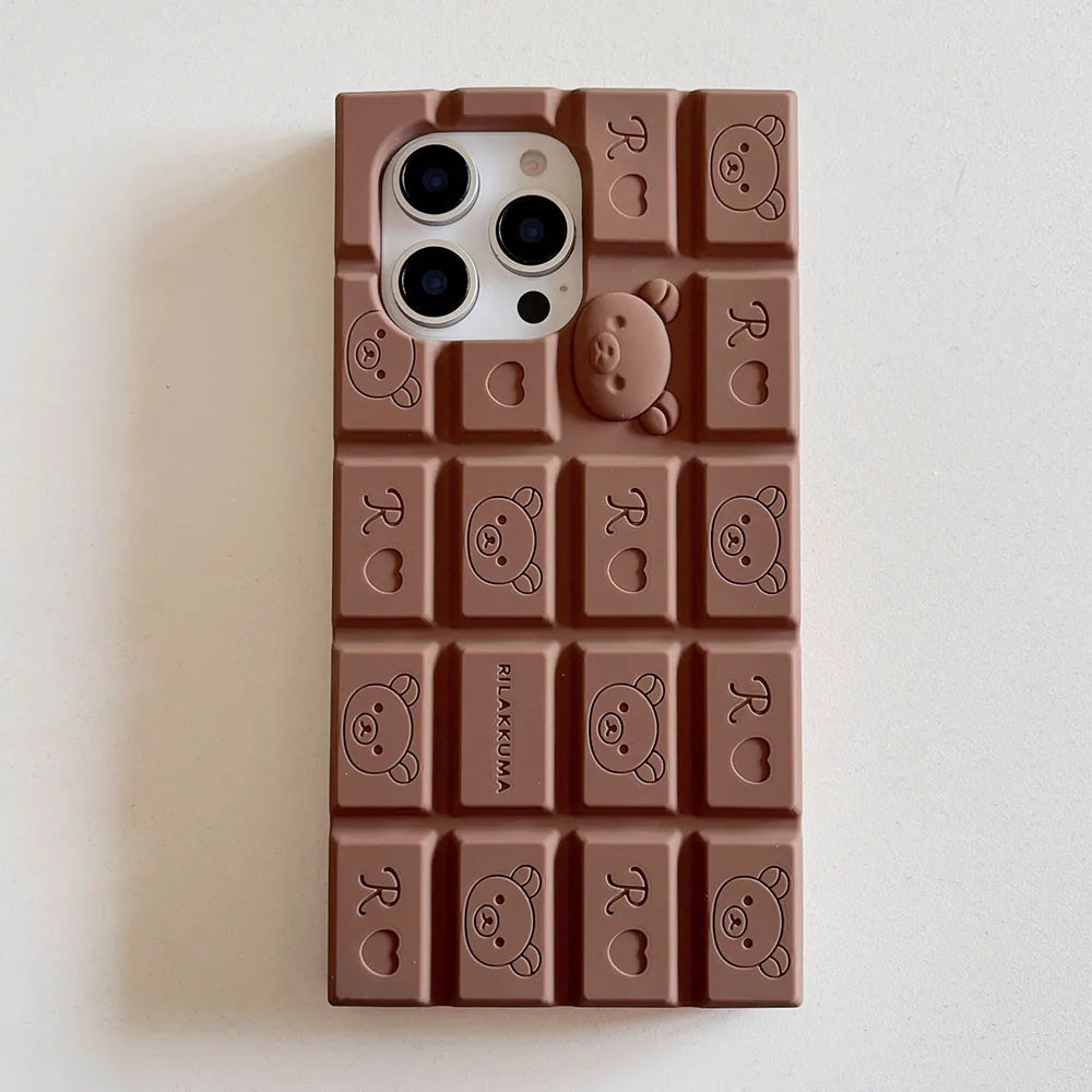 Söt Choklad-Björn iPhone Skal - 3D Kawaii Design 🐻🍫