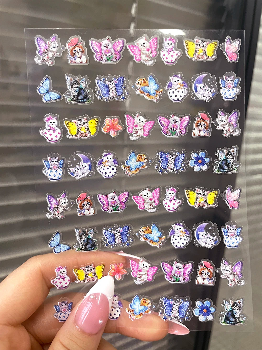 DIY 63Pcs/Piece Kawaii Nail Sticker Girl Sticker Cute Water Bottle Notebook Suitcase Diary Sticker Material Gifts Decorations