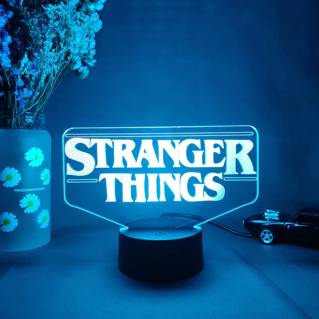 Stranger Things LED-Lampa 3D - Nattlampa med 16 Färger