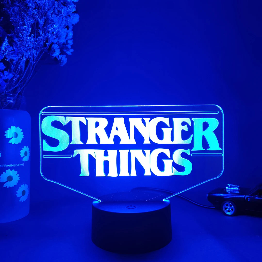 Stranger Things LED-Lampa 3D - Nattlampa med 16 Färger