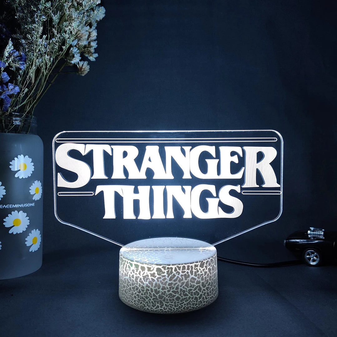 Stranger Things LED-Lampa 3D - Nattlampa med 16 Färger