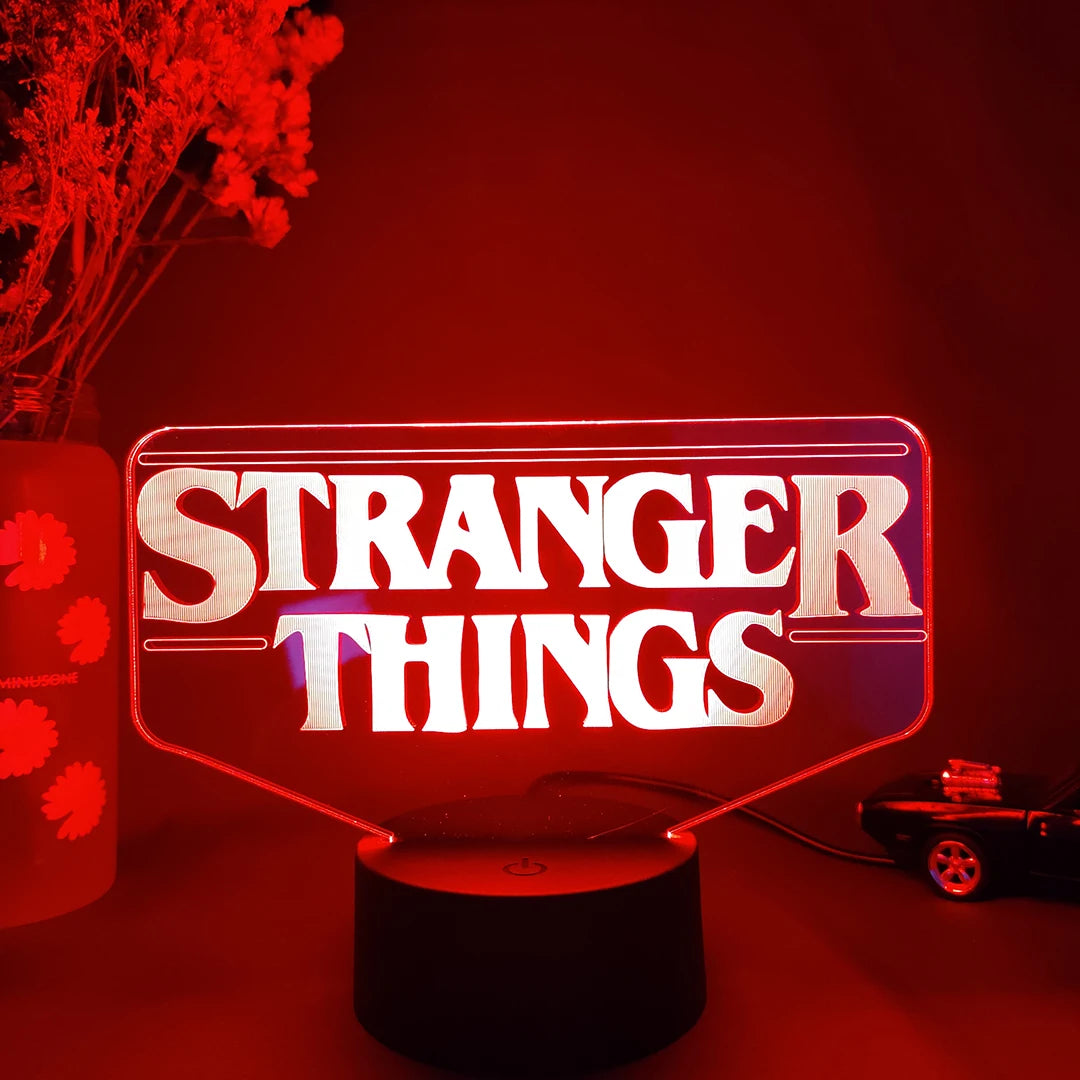 Stranger Things LED-Lampa 3D - Nattlampa med 16 Färger