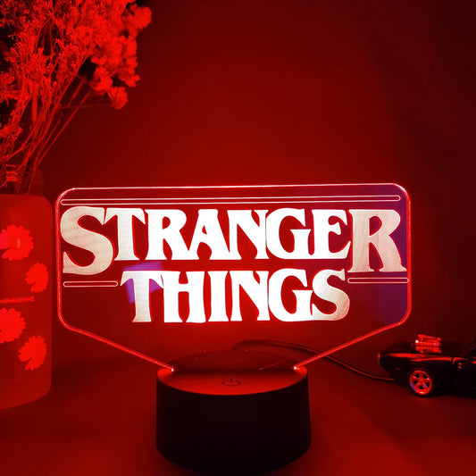 Stranger Things LED-Lampa 3D - Nattlampa med 16 Färger