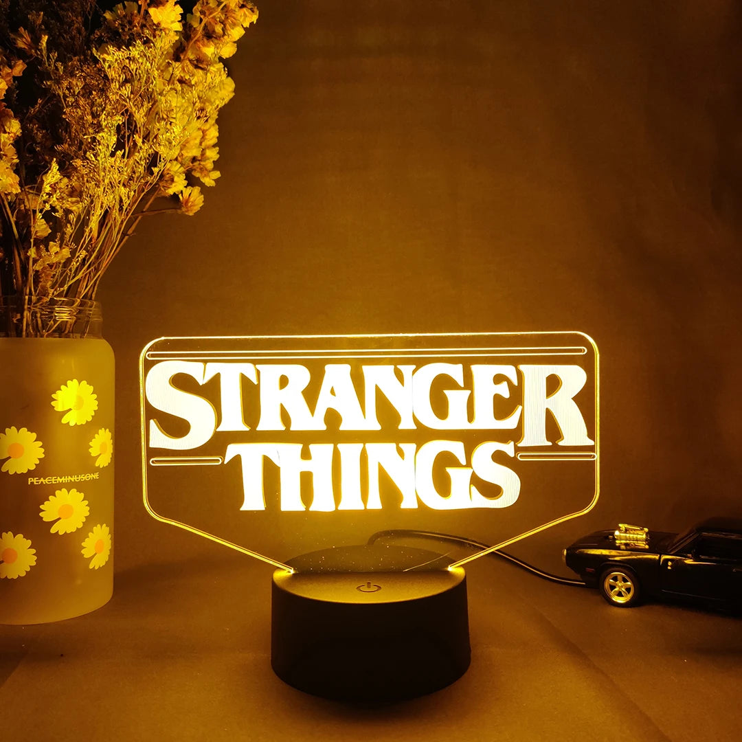 Stranger Things LED-Lampa 3D - Nattlampa med 16 Färger