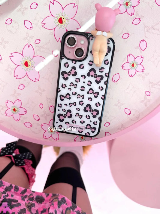 Korean Cool Girl Pink Leopard-skal 🎀✨
