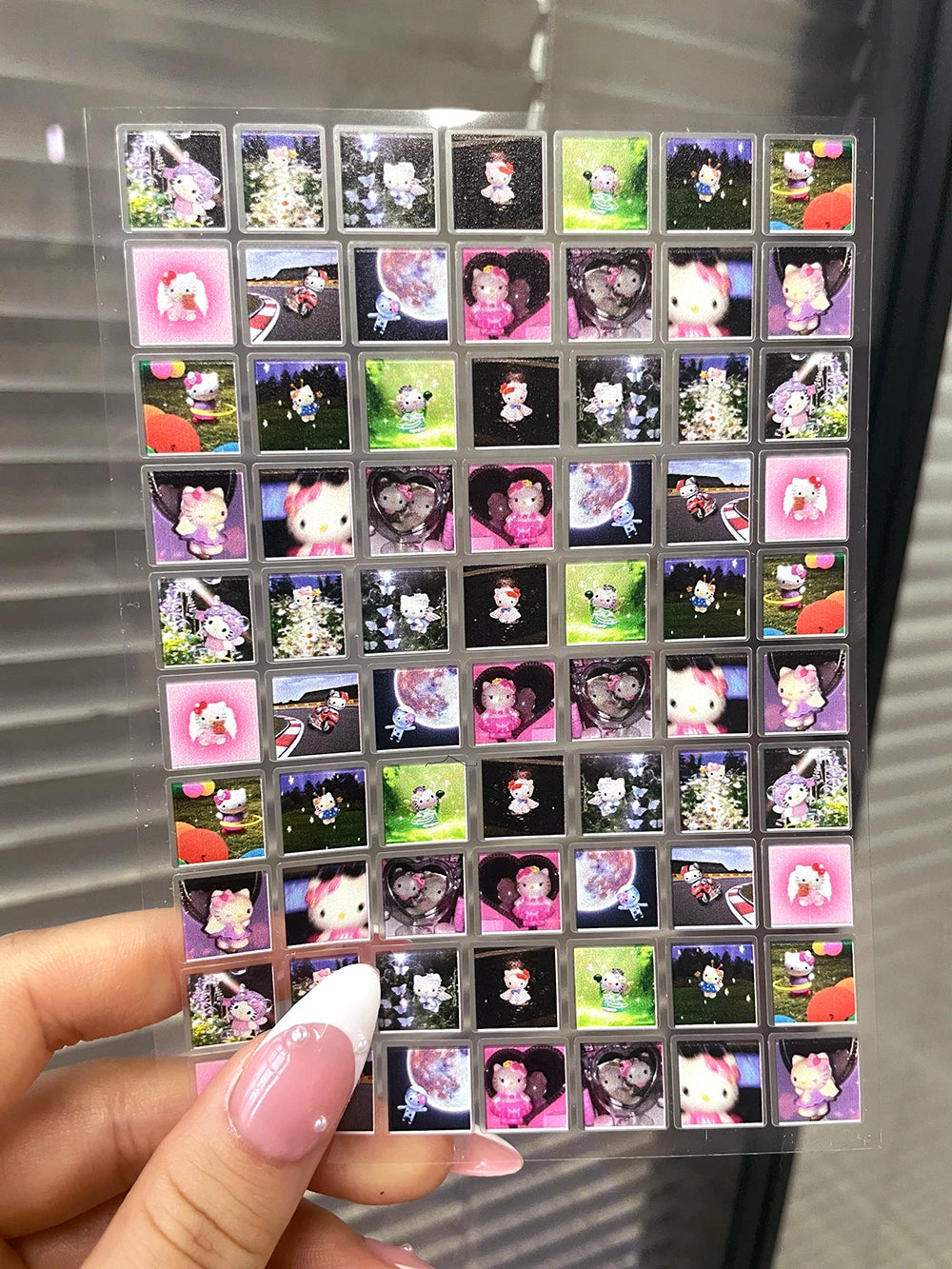 DIY 63Pcs/Piece Kawaii Nail Sticker Girl Sticker Cute Water Bottle Notebook Suitcase Diary Sticker Material Gifts Decorations