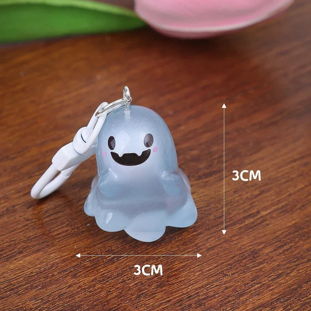 Glow Ghost Halloween Nyckelring 👻✨
