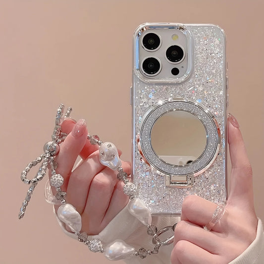 Glitter Mirror Selfie-skal 💄✨